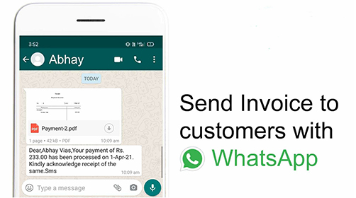 Send Bills to Customers on Whatsapp